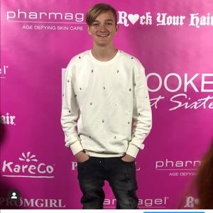 Mens Zara Size Medium Embellished Crew Neck Sweatshirt